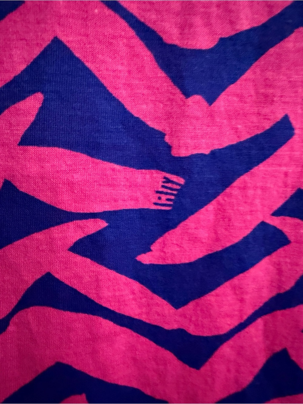 Lilly Pulitzer Chevron Print Shift Dress Pink Navy L - Picture 7 of 7